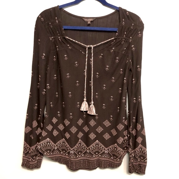 Lucky Brand Woman’s Blouse with Tassels - Picture 1 of 12